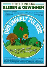 Werbe Aufkleber - Textilreinigung der Umwelt zuliebe - 11x15cm - Vintage 80er