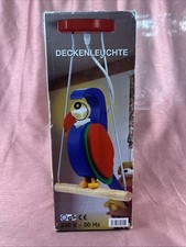 Deckenleuchte Papagei Kinderleuchte Memphis Design Holz Retro Vintage