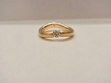 Geschwungener Spannring mit  BRILLANT  0,26 Carat , Größen 52-57, Handarbeit