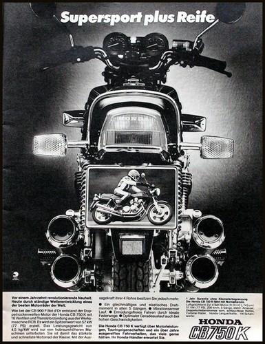 Honda 750 four - cb, werbung