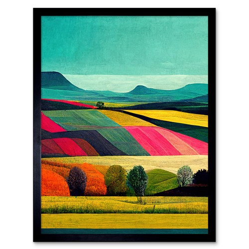 Colourful bright countryside - bright,