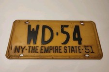 Original NEW YORK 1951 License