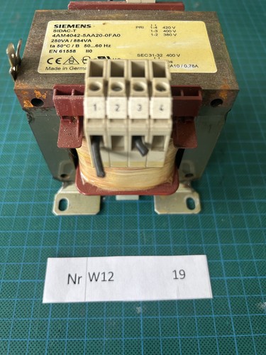 Siemens trafo 250va 884va - 250va,