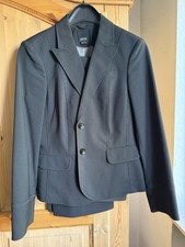 Esprit Hosenanzug Gr. 40, grau-braune Nadelstreifen