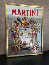 Martini Spiegel Reklame mit Gold-Rahmen B x H = 38 cm x 28 cm