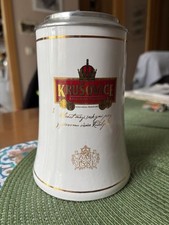 Bierkrug Krusovice Zinn-Glasdeckel