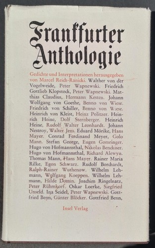 Frankfurter anthologie - frankfurter,