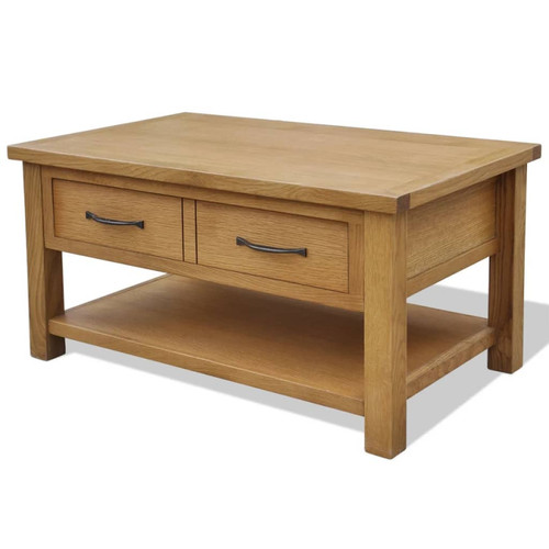 Couchtisch eiche natur massiv - eiche,