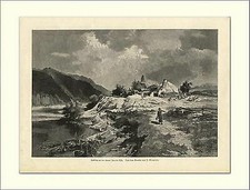 KALKÖFEN ISAR TÖLZ BAYERN VON WENGLEIN  HOLZSTICH L1429