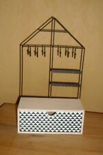 Schmuckkasten Schmuckständer, Holz und Metall mit Schublade