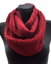 Strickschal Loop Schal Rundschal Schlauchschal Halstuch Winter Schal glitzer