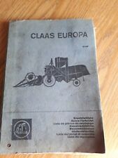 Original Ersatzteilliste Claas