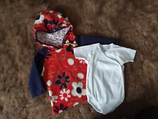 Baby Mädchen Set 2teilig - Kapuzenpulli Gr. 68 + Wickelbody Gr. 62/68