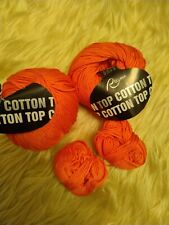 Reste Wolle Konvolut, orange, 2 x 50 gr. und ein Rest, "Rellana"