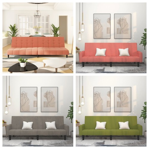 Schlafsofa sitzer samt couch - schlafsofa, 2-sitzer