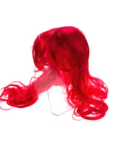 Perücke Rote Damenperücke, lang, gelockt, gewellt, synthetisch, Cosplay,