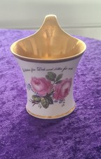 KPM Berlin Tasse m. Rosendekor Schrift in Gold Innenvergoldung