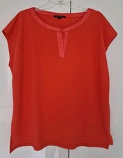 Comma Edele Damen Bluse T-Shirt Gr.  42 / XL Lachsfarbe