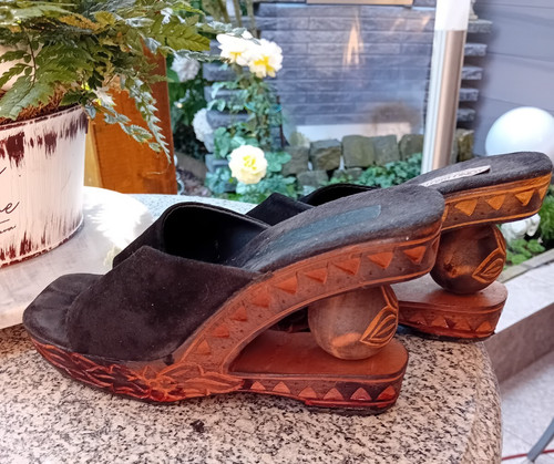 Unikat holzpantoletten - , /
