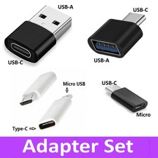 Adapter SET 4 Stück USB-A USB-C Micro Konverter Laden Daten Stick Handy Laptop