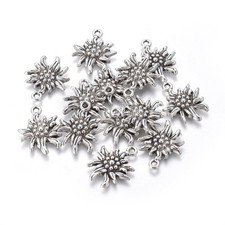 Edelweiss Anhänger 10 Charms