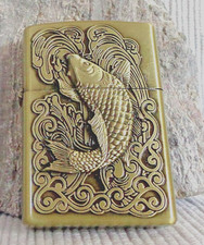 Feuerzeug Sturmfeuerzeug, Benzinfeuerzeug " Fisch Motiv "  in Gürteltasche