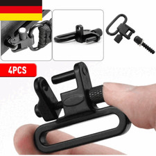 4X Schnellverschluss Riemenbügel mit Schraubbolzen für Gewehrriemen Flinten Jagd