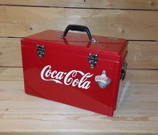 Rote Cola Kühlbox 25 Liter Getränke Kiste + Coca Cola Flaschenöffner 49x27x30cm