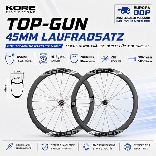 Kore top gun - 45mm, carbon