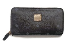 MCM Geldbörse aus schwarzem Visetos Canvas