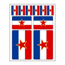 10 Stück Flaggen Aufkleber