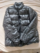 Winterjacke Steppjacke Glänzend Anthrazit