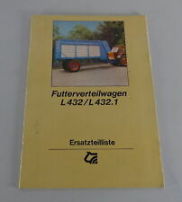 Teilekatalog / Ersatzteilliste Futterverteilwagen L 432 / L 432.1 Stand 1986
