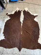 WUNDERSCHÖNES KUSCHELIGES KUHFELL Rinderfell Kuh 213x180cm Teppich  Deko