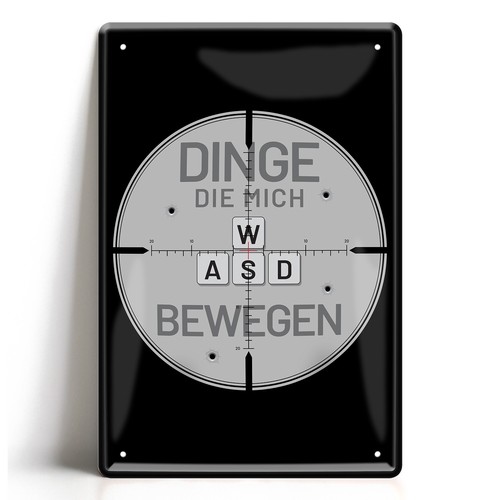 Blechschild 20x30cm wasd - blechschild,