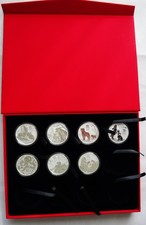 7 x1oz Silbermünze-Lunar 3 von 2020-2226 Maus bis Pferd  im Etui