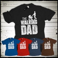 The Walking Dad T-Shirt Fun Papa Eltern Vatertag Geschenk Kinderwagen Geburt
