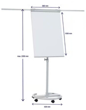 FRANKEN Flipchart ECO Mobil (F2400/N) B68xH105cm Grau mit 2 Seitenarmen