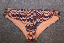BIKINI UNTERTEIL BADESLIP  GRÖSSE 36 ORANGE GEMUSTERT SEITLICH NUR BÄNDCHEN H&M