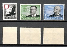 Deutsches Reich 537y, 538x, 539y - dabei WAAGERECHTE GUMMIRIFFELUNG Michel 680 €