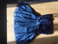 Hochwertiges Trägerloses Cocktail-/ Abendkleid  mit Jäckchen Größe 38 dunkelblau