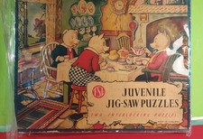 Altes engliches Puzzle 26 X 22cm. Juvenile Jig- Saw Puzzles vollzählig Im Deckel