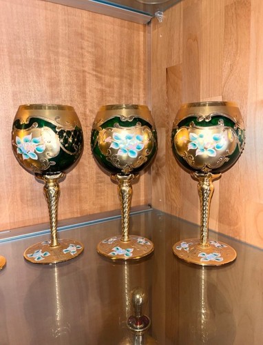 Grüne weingläser murano glas - weingläser,