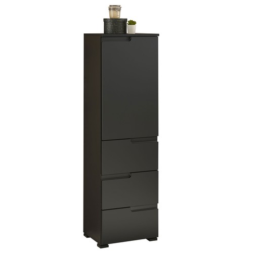Highboard schwarz matt 134 - -,