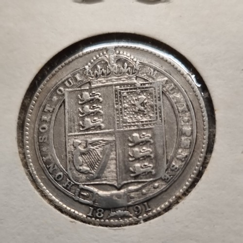 One shilling 1892 queen - -,