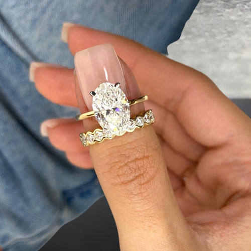 Diamant ring band set 18k - ring,