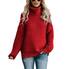 Damen Herbst Winter neue Strickwaren Dicke Linie Langarm Rollkragenpullover