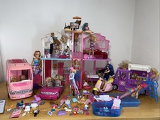 Barbie Puppen Konvolut XXL +Camping Van +Haus +Cabriot +Roller +Carshop +Zubehör