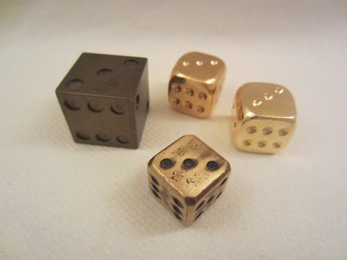 Vintage spielwürfel messing - spielwÜrfel,