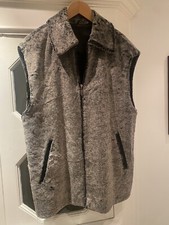 Fellweste Damen Weste Kunstfell NEU 44 Grau Schwarz Beige flauschig weich